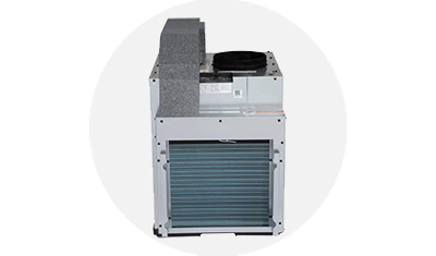 GE Appliances VTAC product isolated on top of a light grey circle