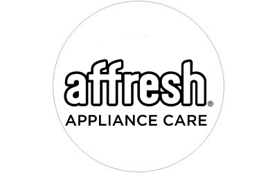 Affresh Brand logo in a white circle with thin grey outline