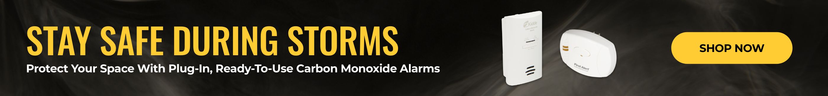 Protect your space with plug‑in, ready‑to‑use Carbon Monoxide alarms