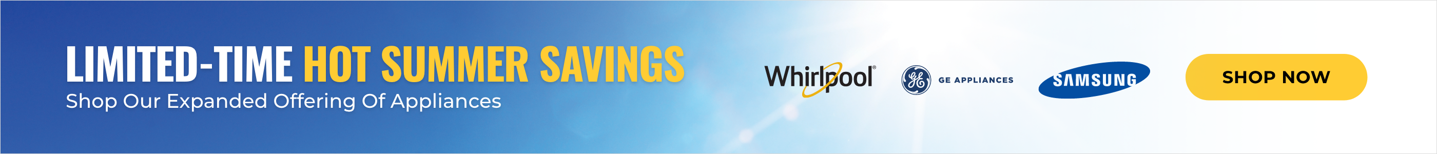 Limited-Time Hot Summer Savings On Appliances