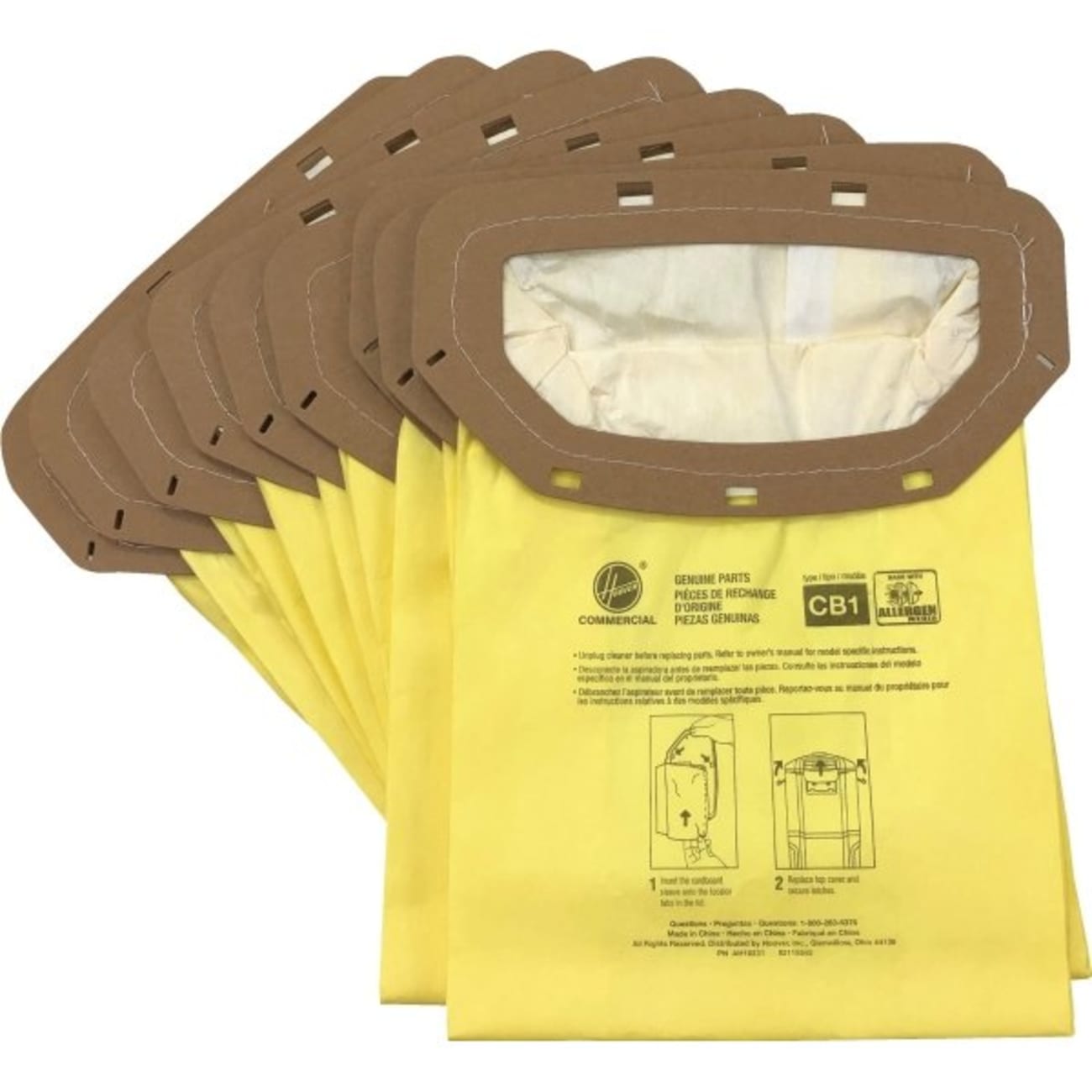 Hoover Shakeout Vacuum Bag W/ Allergen Filtration (10-Pack)