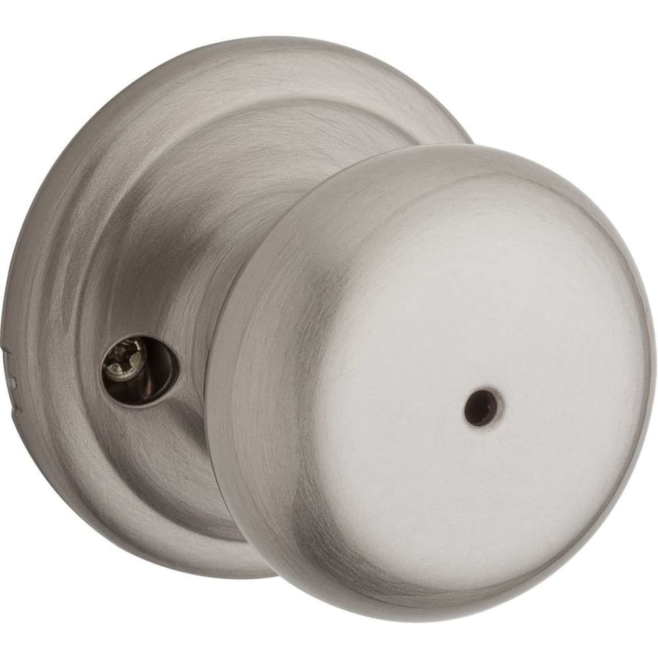 Kwikset Hancock Satin Nickel Bed/Bath Privacy Door Knob