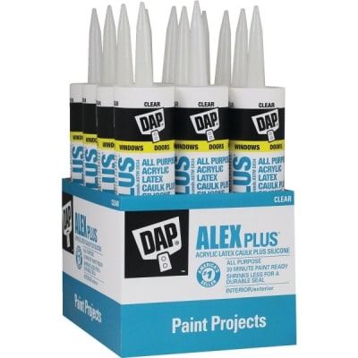 Dap® 10.1 Oz. Alex Plus Siliconized Acrylic Caulk (Clear) (12-Count)
