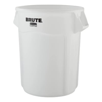 Rubbermaid Commercial Brute 55 Gal White Round Utility Trash Can (3-Pack)