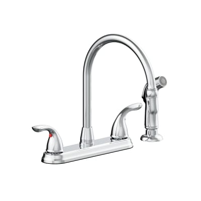 Seasons® Premier™ Double-Handle High-Arc Kitchen Faucet With Side Sprayer In Chrome
