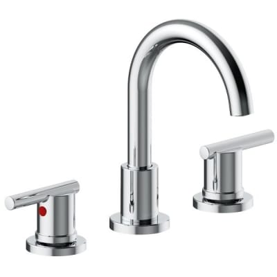 Seasons Westwind Two-Handle Widespread High-Arc Bathroom Faucet, Quick-Install Pop-Up, Chrome