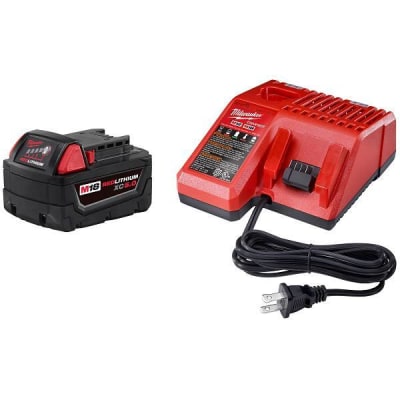 Milwaukee M18 18 Volt Lithium Ion Xc Starter Kit With 5.0ah Battery And Charger