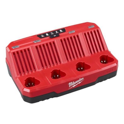 Milwaukee M12 12v Lithium-Ion 4-Port Sequential Battery Charger