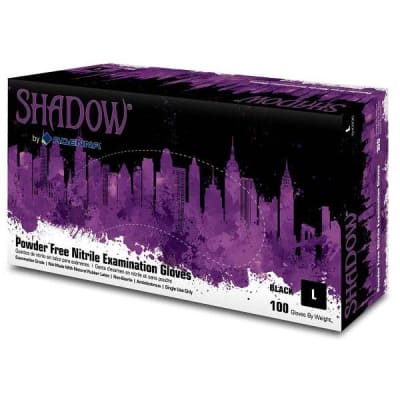 Adenna® Shadow® Nitrile Exam, Pf, Black, 6 Mil L, Package Of 100