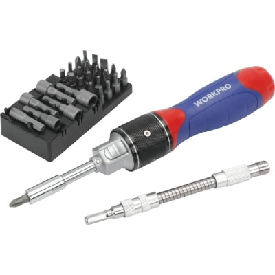 Workpro® 28-Piece Dual-Drive Ratchet Screwdriver Set