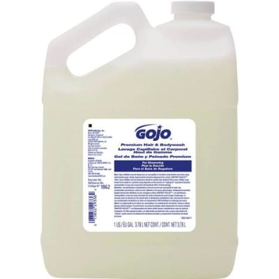 Gojo® Premium Hair & Body Wash, Waterfall Fragrance, Gallon Pour Bottles (Pack Of 4)