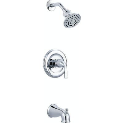 Seasons® Raleigh Single Handle Tub And 1.8 GPM Showerhead Kit With Valve In Chrome