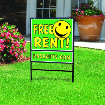 Heavy Duty Sign Frame For 24 X 18" Signs And 24 X 6" Bottom Riders