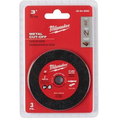 Milwaukee 3 In. Metal Cut Off Wheel