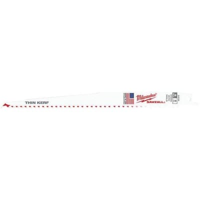 Milwaukee Sawzall 9" 5 TPI Thin Kerf Bi-Metal Wood Cutting Reciprocating Saw Blade, 50-Pack