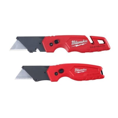 Milwaukee Fastback And Compact Folding Utility Knife With Blade Storage And Gut Hook (2-Piece)
