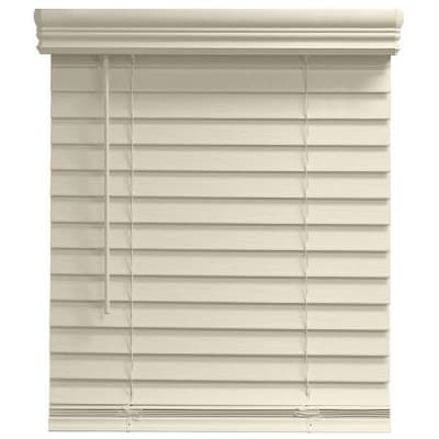 Champion® Alabaster 2 In. Cordless Room Darkening Embossed Faux Wood Blind 71x60"