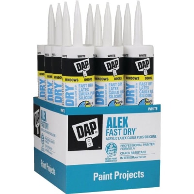 Dap® 10 Oz. Alex Fast Dry Caulk Plus Silicone (White) (12-Count)