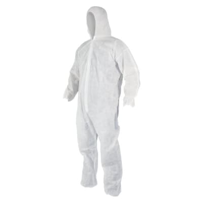 Sas Safety® Polypropylene Hooded Coveralls Large Package Of 25