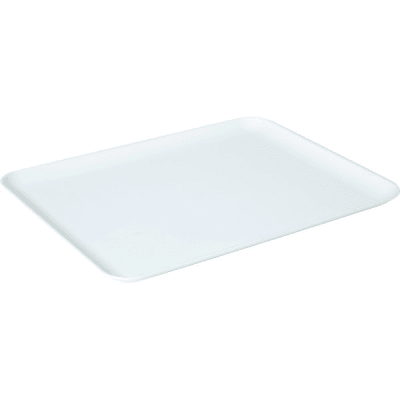 Hapco Value Rectangular Tray White Package Of 36