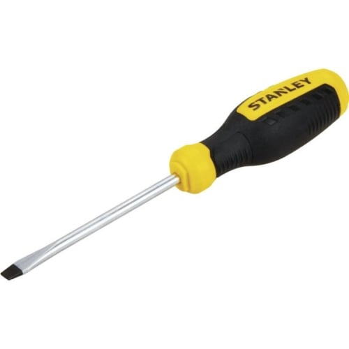 Stanley® 6" Slotted Screwdriver, 1/4 X 6", Ergonomic Handle