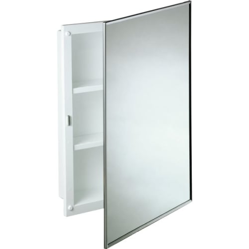16w X 22"H Recessed Mirrored Medicine Cabinet With Polystyrene Body