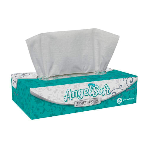 Angel Soft® Professional premium Flat Box Facial Tissue (30 Boxes-Case)