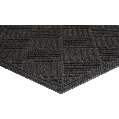 Apache Mills Ecomat Crosshatch Floor Mat, Charcoal, 6' X 4'