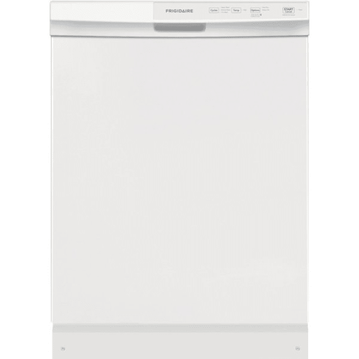 Frigidaire® 24" Built-In, Front Control, 4-Cycle, 60 Db Dishwasher, White
