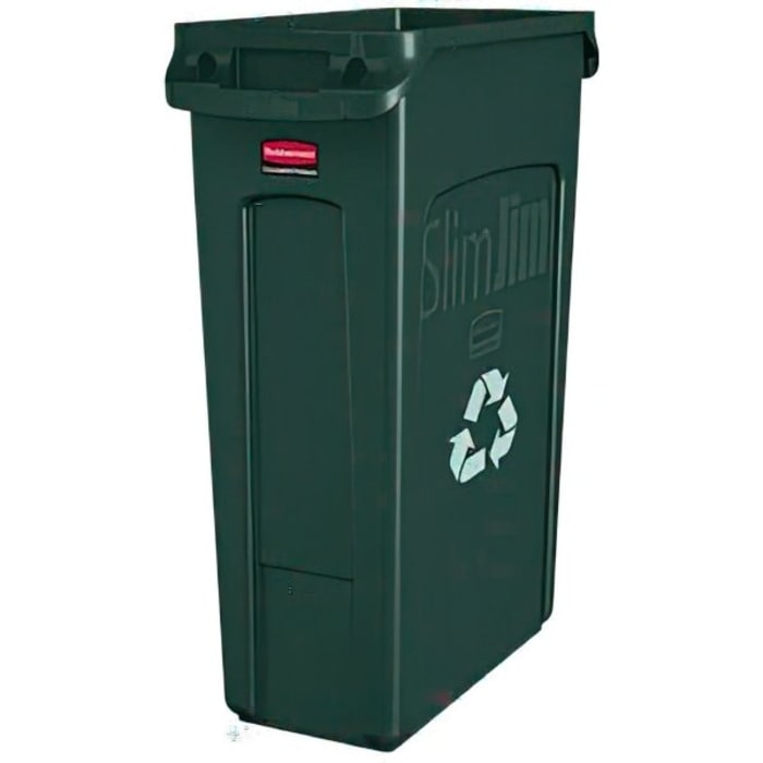 Rubbermaid Commercial Slim Jim 23 Gallon Recycling Bin (Green)