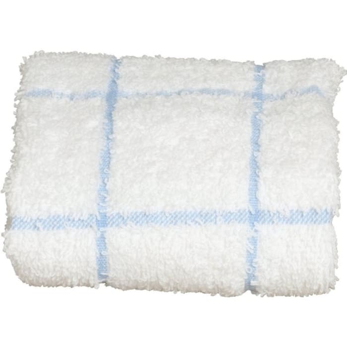 Dish Cloth 12 X 12 In. White W/ Blue Check (144-Pack)
