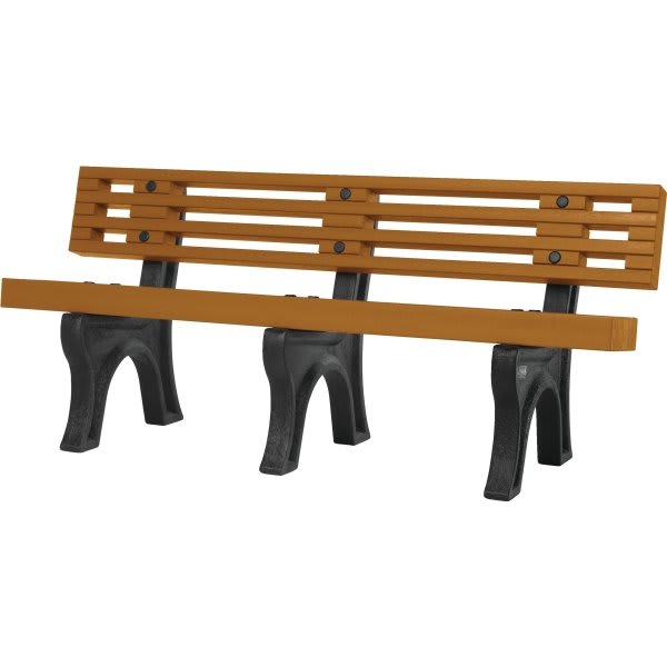 Suncast Commercial Backless Heritage Bench Black Frame Black