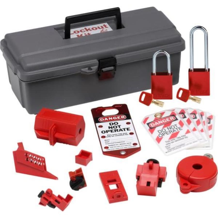 Brady® Personal Breaker Lockout Toolbox Kit With 3 Safety Padlocks 