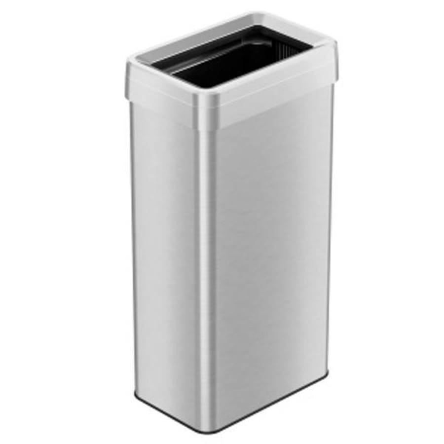 Imprinted 360 Open Top Waste Receptacle in Stainless Steel - 25 Gallon