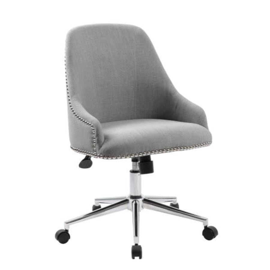 Boss Office Products Tiffany White Fur Chair Gold Hd Supply