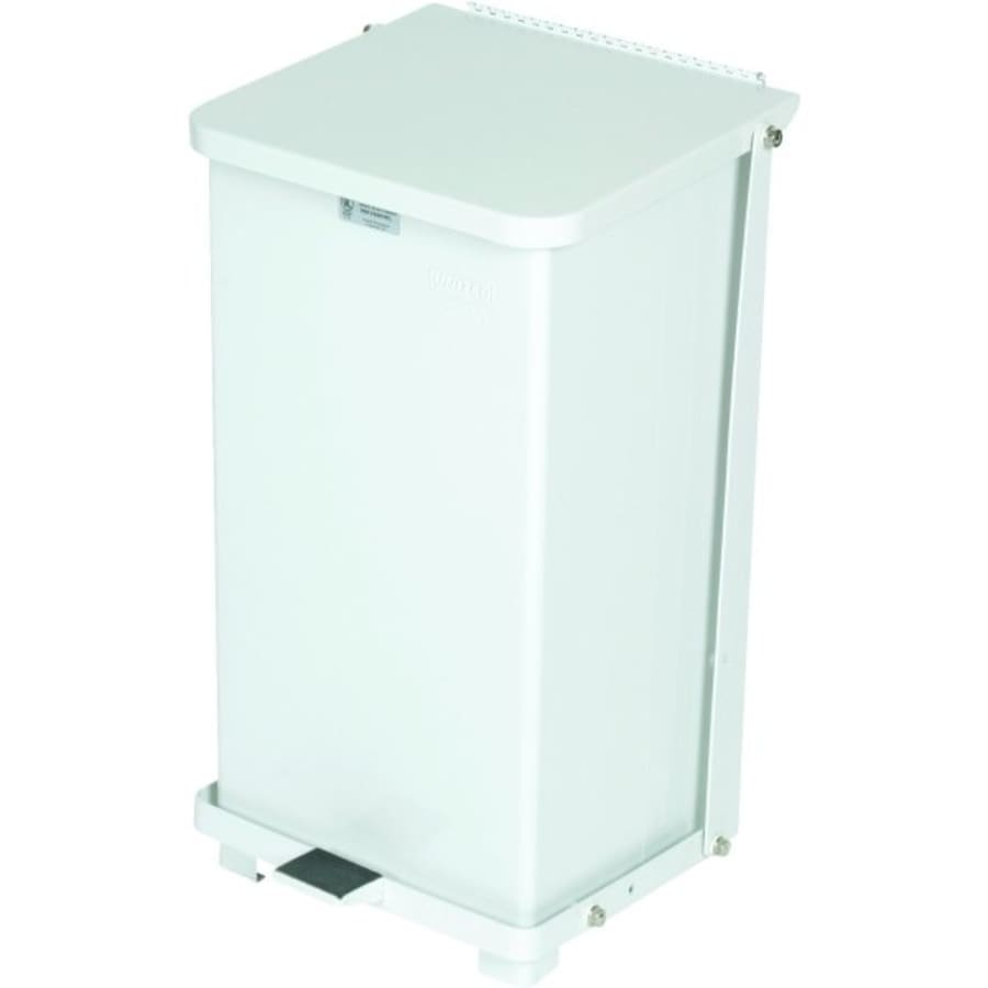 Rubbermaid Defenders 24 Gallon Step-On Trash Can (White) | HD ...