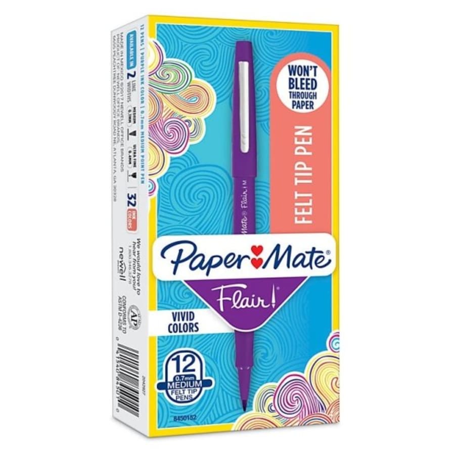 Blue Pack of 12 x Foray Vivid Felt Tip Pens