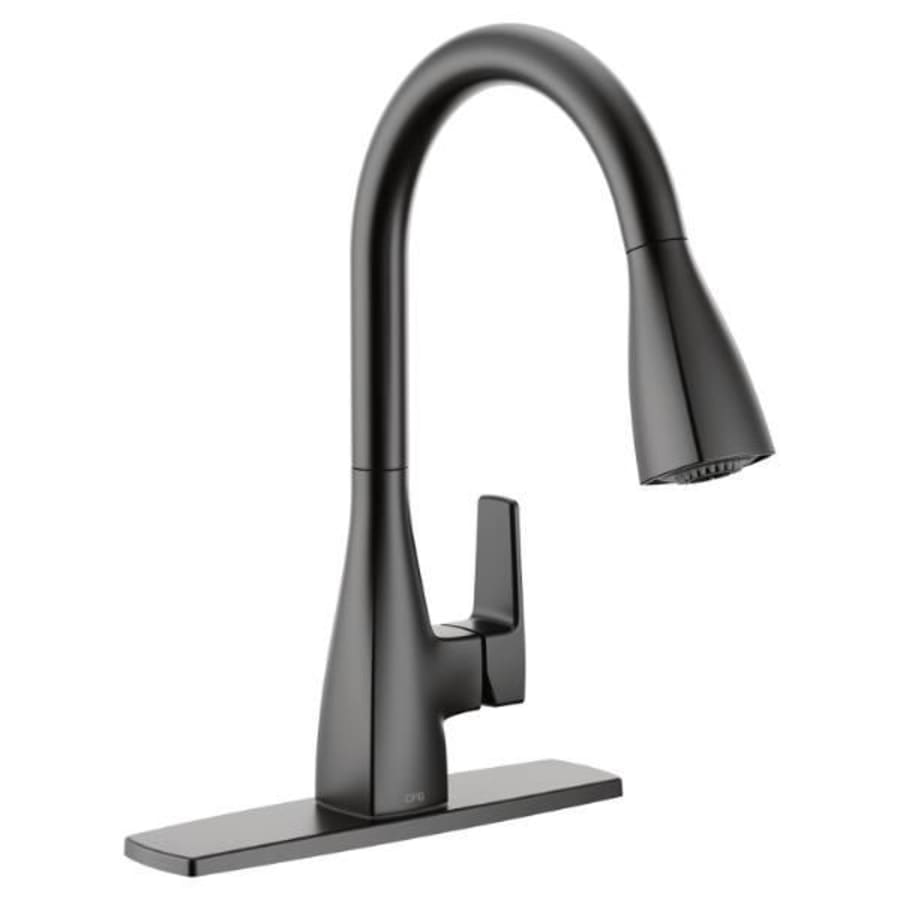 CFG Slate 1-Handle Pulldown Kitchen Faucet In Matte Black ...