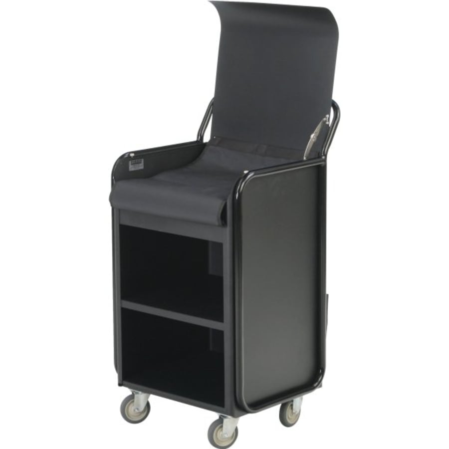 Suncast HKCCH200 Black Premium Compact Janitorial / Housekeeping Cart with  Bag, Lockable Hood, and Non-Marring Wall Bumpers