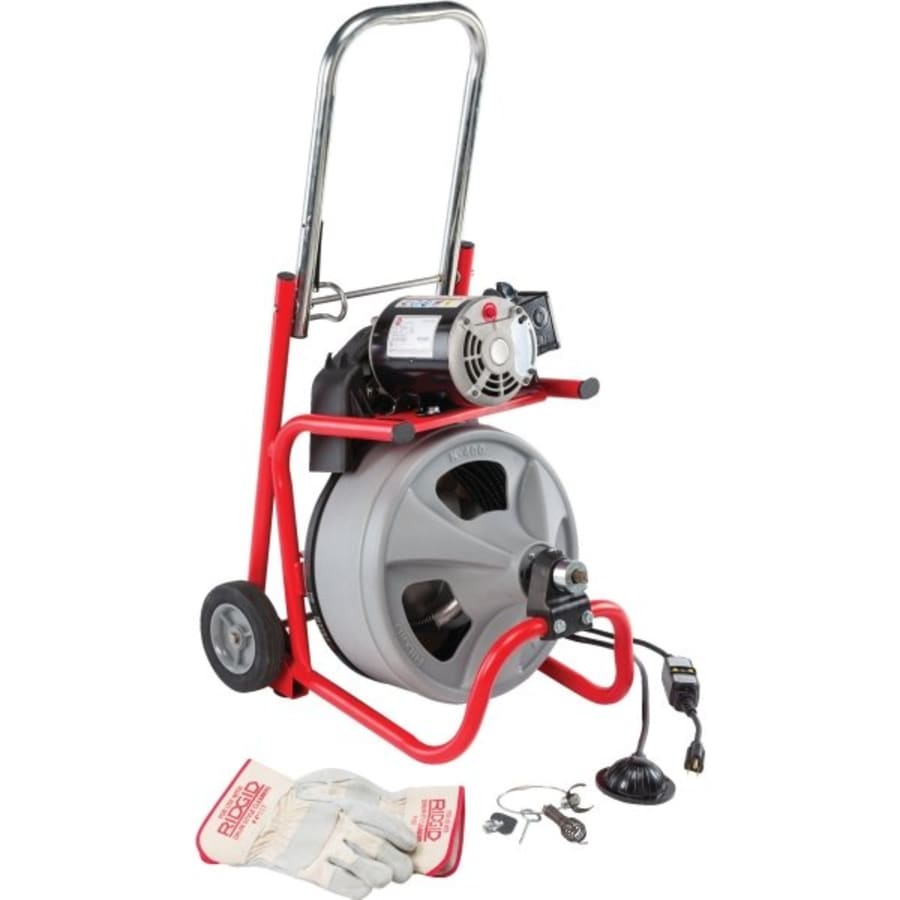 Ridgid K-45AF-5 Drain Cleaning Autofeed Snake Auger Machine with C-1 5/16  in. x 25 ft. Inner Core Cable - Stover's Liquidation