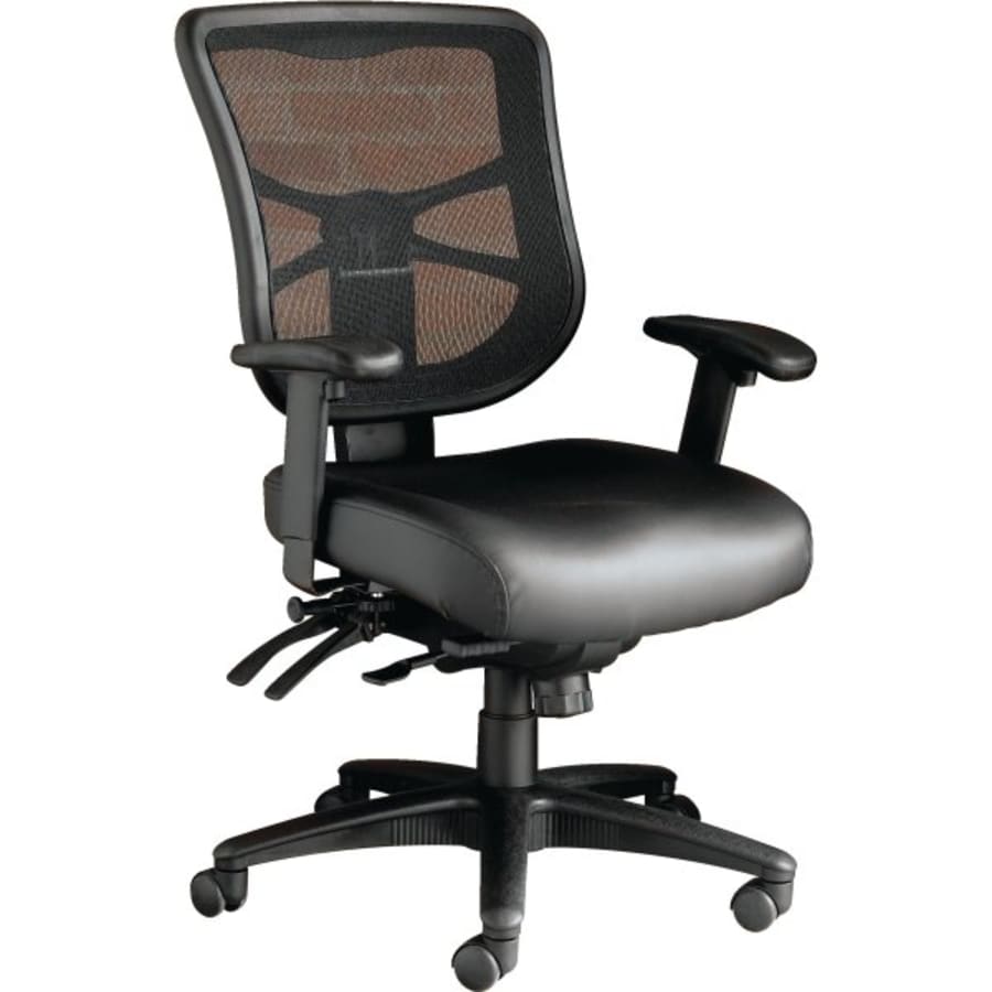 Alera Executive High-Back Leather Office Chair with Coil Spring