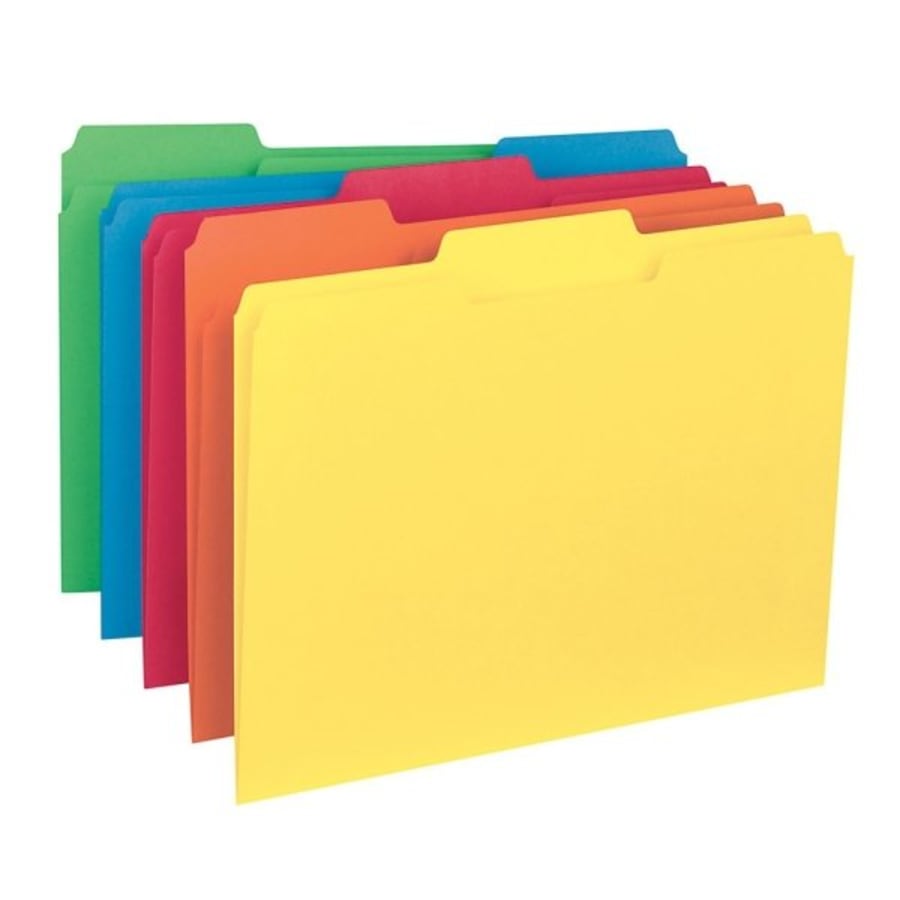 Smead Poly Folders With Slash Pocket Letter Size Assorted Colors