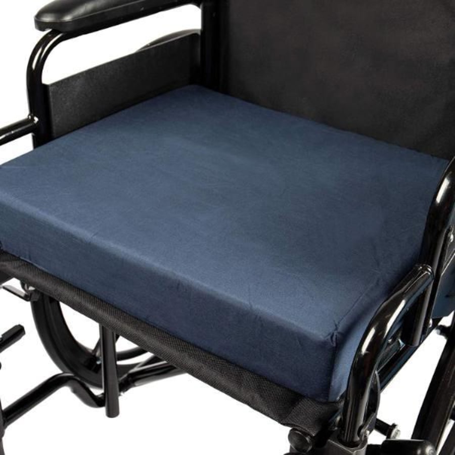 3 INCH CONVOLUTED SEAT/BACK FOAM CUSHION WITHFLEECE COVER FOR 18 INCH X 16  INCH WHEELCHAIR - Jackson Medical Supply