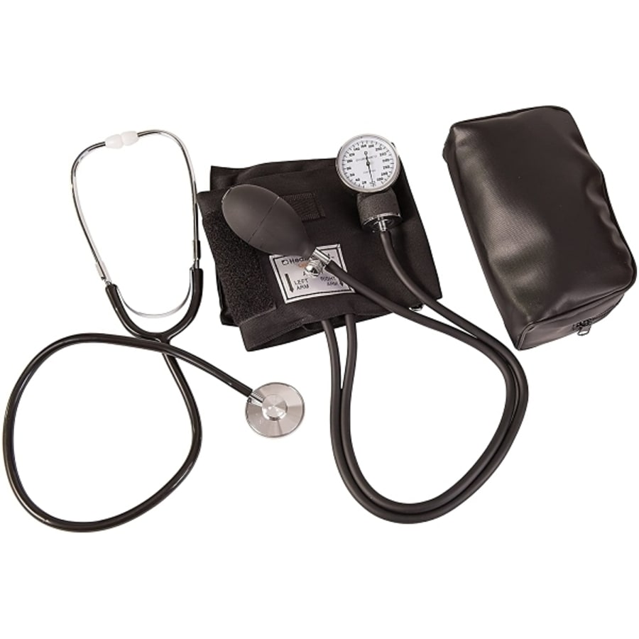 Blood Pressure Monitor Adult Manual W/Attached Stethoscope And Extra Large  Cuff