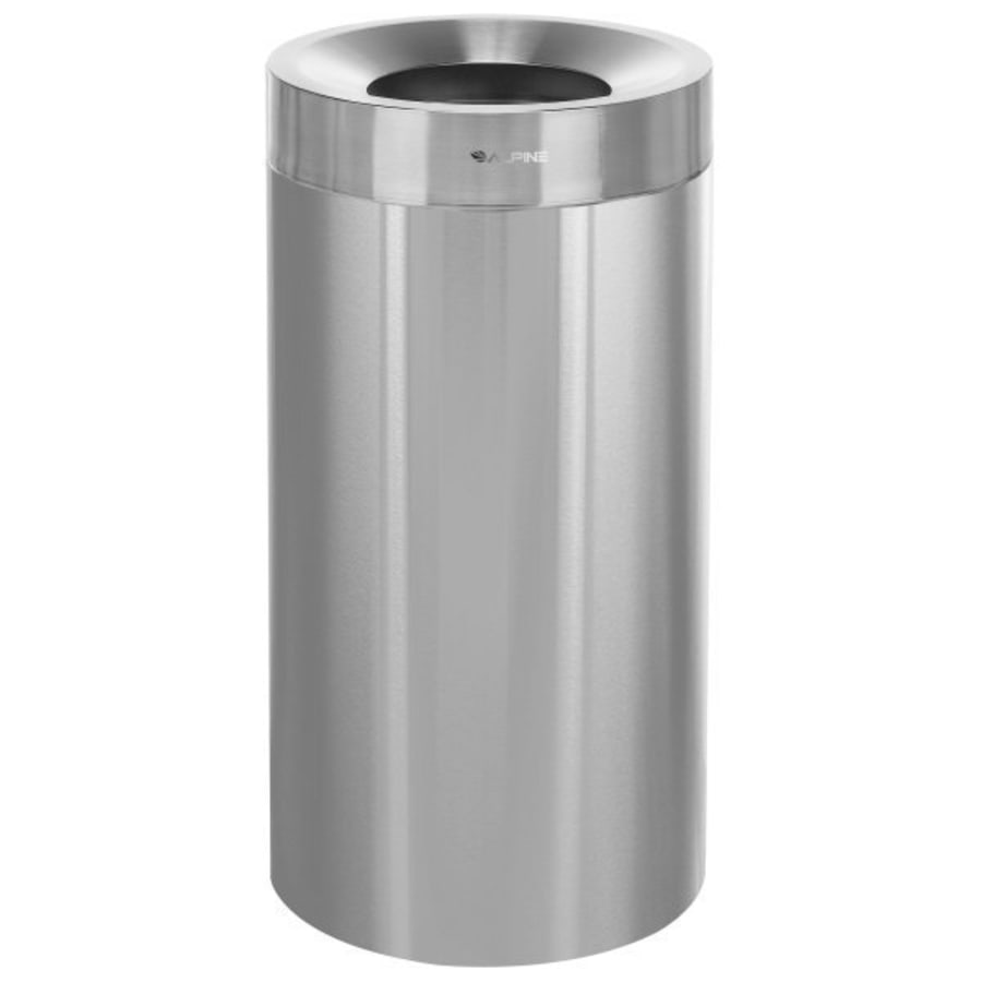 Rubbermaid Refine Stainless Steel Indoor Trash Can with Open Lid, 23 Gallon,  Silver (2147584)