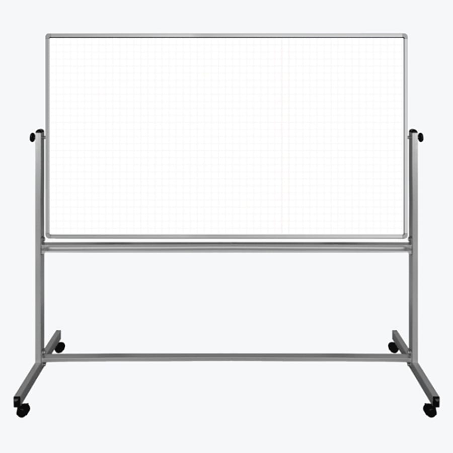 Luxor 72 x 40 Wall-Mounted Magnetic Ghost Grid Whiteboard