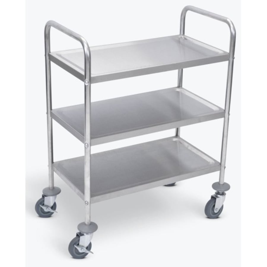 Buy Luxor 32 x 18 2-Tub/1-Flat Middle Shelf Utility Carts