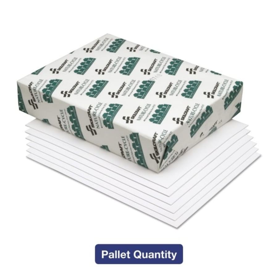 Skilcraft Cl-Free Copy Paper, 92 Bright, 8.5 X 11, White, 500