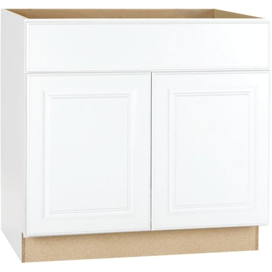 Hampton Base Kitchen Cabinets in Medium Oak - Kitchen - The Home Depot