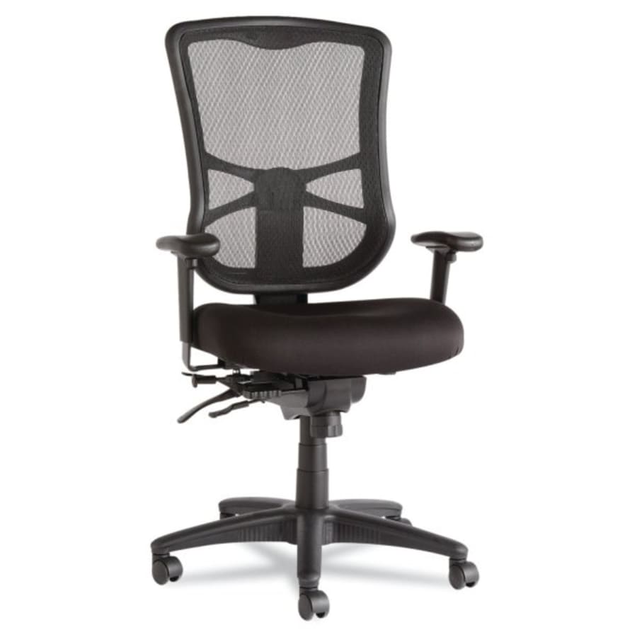 Realspace Verismo Black Chrome Bonded Leather High Back Chair Hd Supply